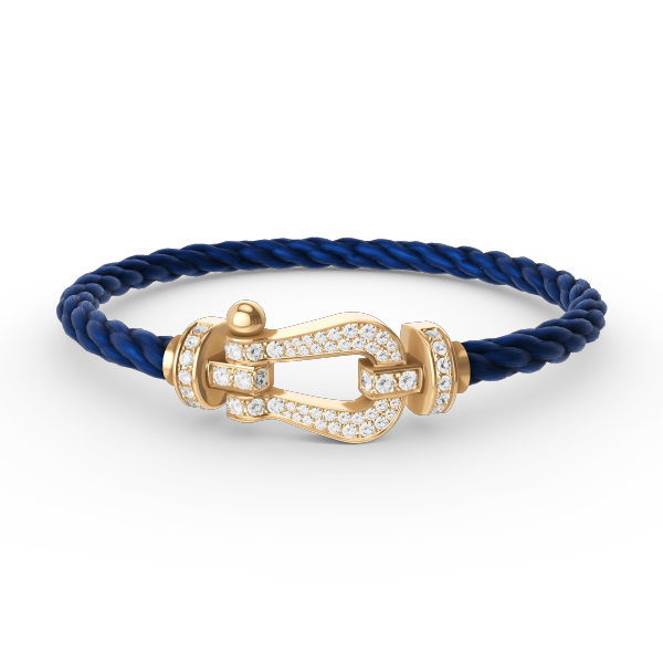 [Angela Jewellery]FORCE GROSSES HUFEISENARMBAND MIT VOLLMUNDDIAMANTEN GOLD 