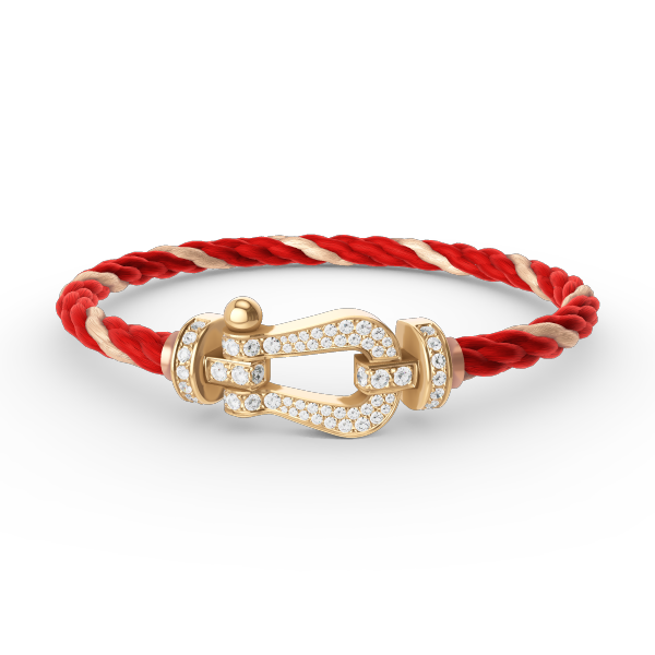 [Angela Jewellery]FORCE GROSSES HUFEISENARMBAND MIT VOLLMUNDDIAMANTEN GOLD 