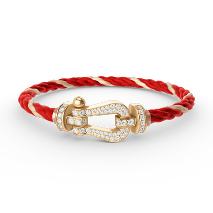 [Angela Jewellery]FORCE GROSSES HUFEISENARMBAND MIT VOLLMUNDDIAMANTEN GOLD 