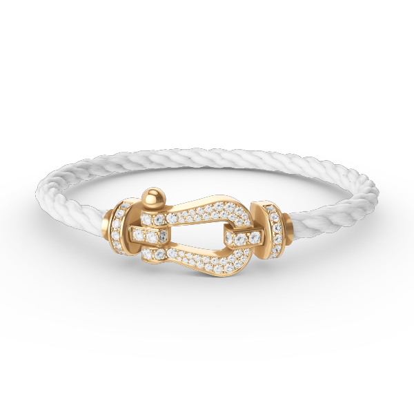 [Angela Jewellery]FORCE GROSSES HUFEISENARMBAND MIT VOLLMUNDDIAMANTEN GOLD 