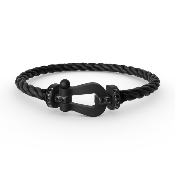 [Angela Schmuck]FORCE GROSSE SERIE HUFEISEN SCHWARZES SAMURAI-ARMBAND 