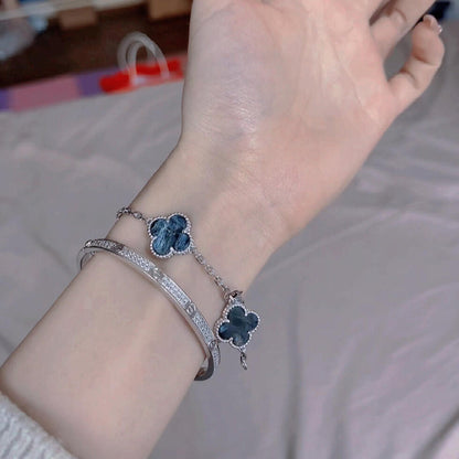 [Angela Jewellery] KLEEBLATT 5 MOTIV PIETERSIT SILBERARMBAND 