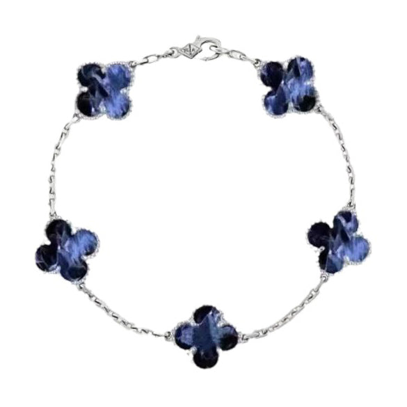[Angela Jewellery] KLEEBLATT 5 MOTIV PIETERSIT SILBERARMBAND 