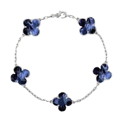 [Angela Jewellery] KLEEBLATT 5 MOTIV PIETERSIT SILBERARMBAND 