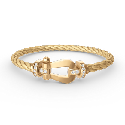 [Angela Jewellery]FORCE GROSSES HUFEISEN-HALBDIAMANTARMBAND GOLD 