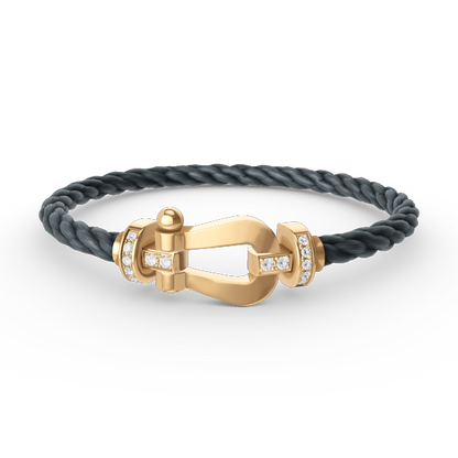 [Angela Jewellery]FORCE GROSSES HUFEISEN-HALBDIAMANTARMBAND GOLD 
