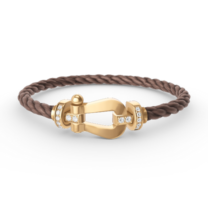 [Angela Jewellery]FORCE GROSSES HUFEISEN-HALBDIAMANTARMBAND GOLD 