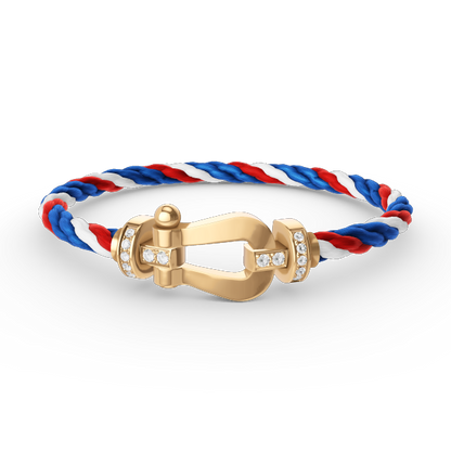 [Angela Jewellery]FORCE GROSSES HUFEISEN-HALBDIAMANTARMBAND GOLD 