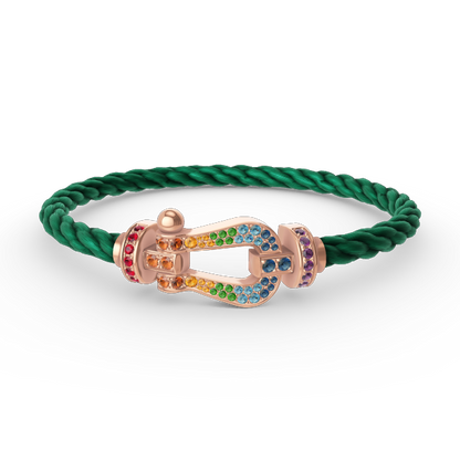 [Angela Jewellery]FORCE LARGE HORSESHOE  COLORED DIAMOND BRACELET ROSE GOLD