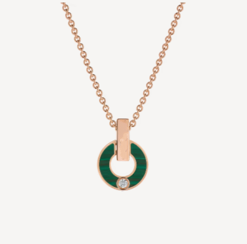 [Angela Schmuck]GARI HALSKETTE ROSA GOLD MALACHIT