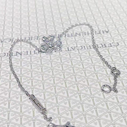 [Angela Schmuck]FRIVOLE SILBERNES BLUMEN-DIAMANTARMBAND 