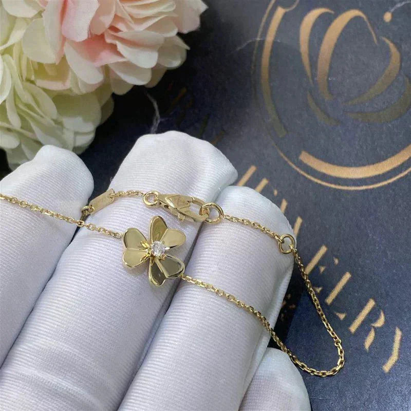 [Angela Schmuck]FRIVOLE GOLD BLUME ROSA MALACHIT ARMBAND