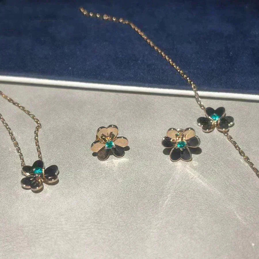 [Angela Schmuck]FRIVOLE BLUMEN-MALACHIT-OHRRINGE