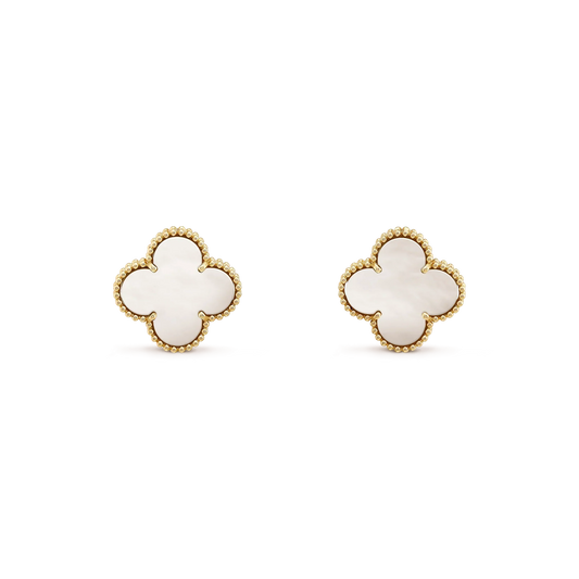 [Angela Jewellery]CLOVER MEDIUM 1 MOTIFS WEISSE MOP-OHRSTECKER