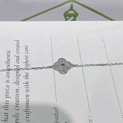 [Angela Jewellery]KLEEBLATT EINZELNE BLUME ARMBAND SILBER