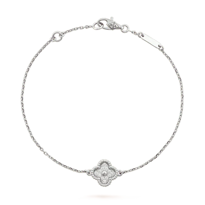 [Angela Jewellery]KLEEBLATT EINZELNE BLUME ARMBAND SILBER