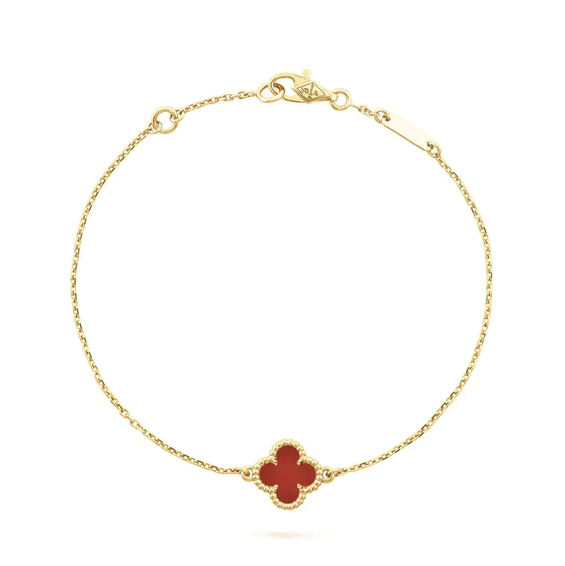 [Angela Schmuck]KLEEBLATT KARNEOL EINZELNE BLUME ARMBAND