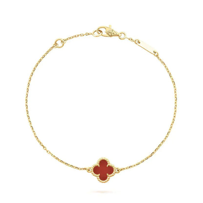 [Angela Schmuck]KLEEBLATT KARNEOL EINZELNE BLUME ARMBAND