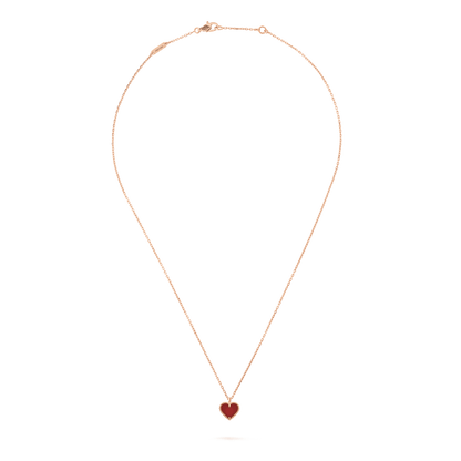 [Angela Schmuck]Süßklee-Karneol-Herz-Halskette