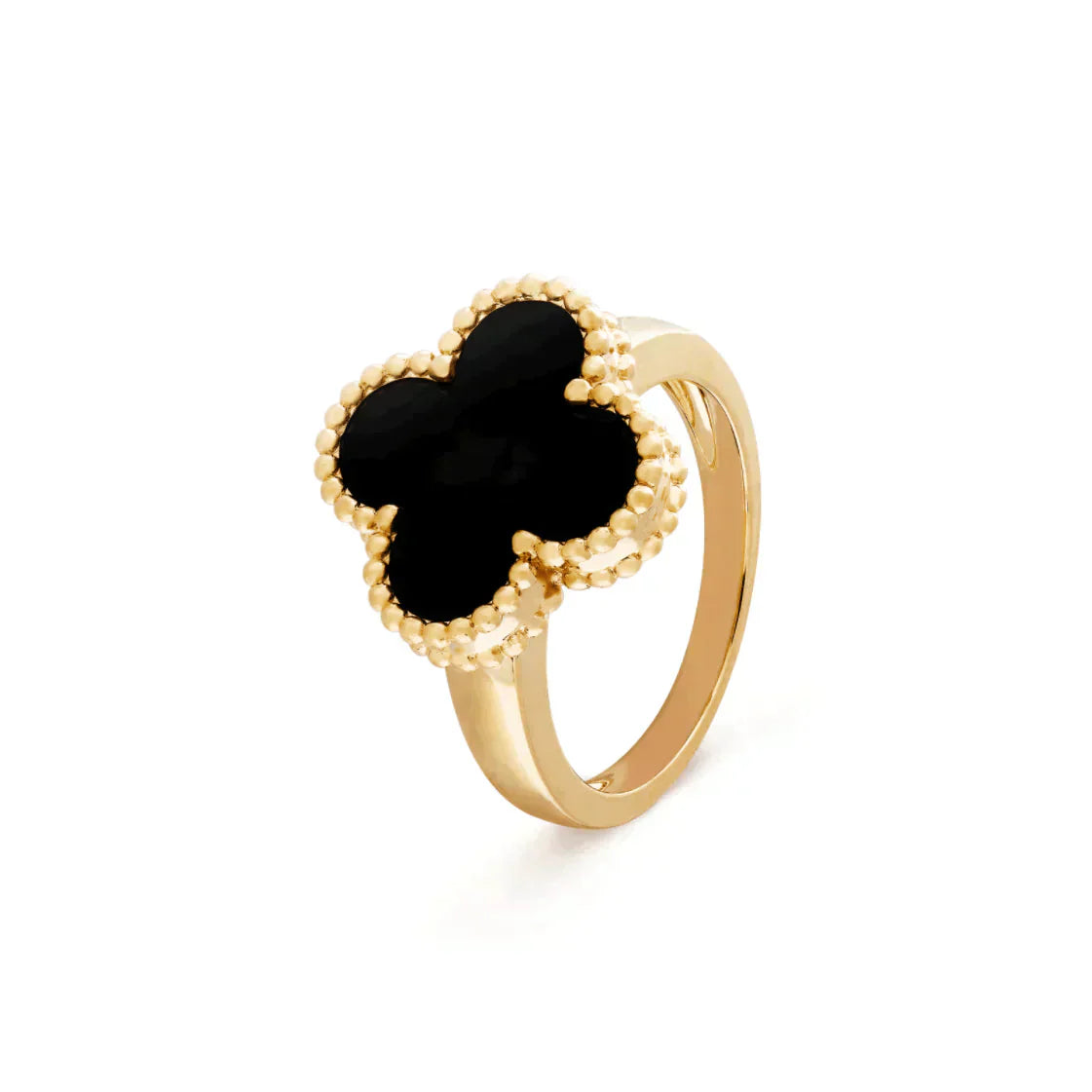 [Angela Schmuck] KLEEBLATT-ONYX-RING