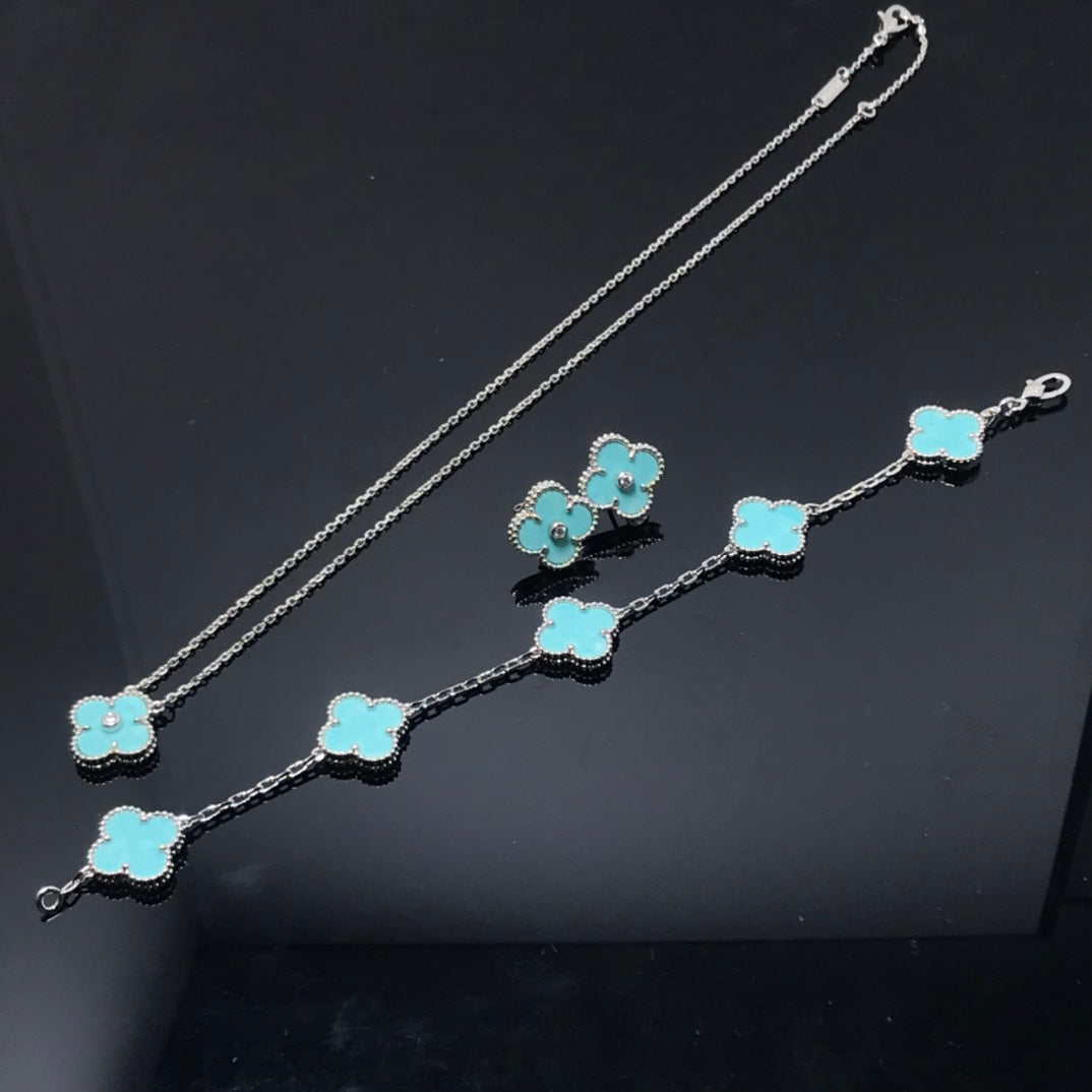 [Angela Schmuck]CLOVER 1 DIAMANT BLAUER HIMMEL SILBER OHRRINGE