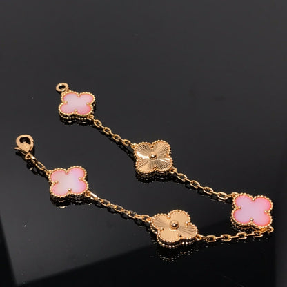[Angela Jewellery]KLEE-ARMBAND MIT 5 MOTIV IN ROSA UND ROTGOLD