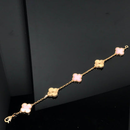[Angela Jewellery]KLEE-ARMBAND MIT 5 MOTIV IN ROSA UND ROTGOLD