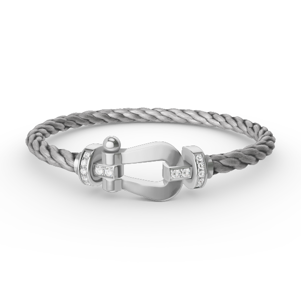 [Angela Jewellery]FORCE GROSSES HUFEISEN-HALBDIAMANTARMBAND SILBER