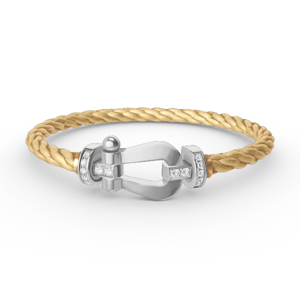 [Angela Jewellery]FORCE GROSSES HUFEISEN-HALBDIAMANTARMBAND SILBER