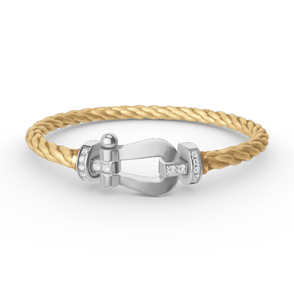 [Angela Jewellery]FORCE GROSSES HUFEISEN-HALBDIAMANTARMBAND SILBER
