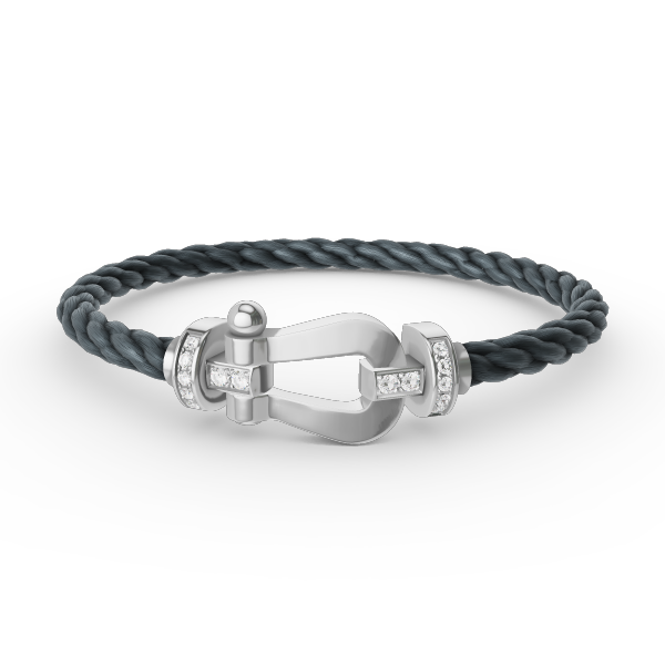 [Angela Jewellery]FORCE GROSSES HUFEISEN-HALBDIAMANTARMBAND SILBER