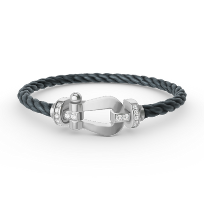 [Angela Jewellery]FORCE GROSSES HUFEISEN-HALBDIAMANTARMBAND SILBER