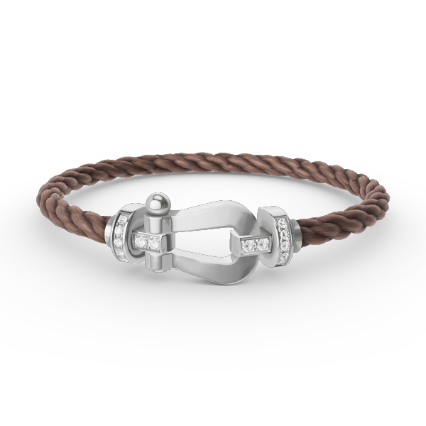 [Angela Jewellery]FORCE GROSSES HUFEISEN-HALBDIAMANTARMBAND SILBER