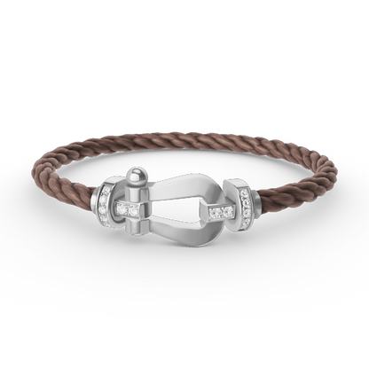 [Angela Jewellery]FORCE GROSSES HUFEISEN-HALBDIAMANTARMBAND SILBER