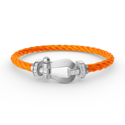 [Angela Jewellery]FORCE GROSSES HUFEISEN-HALBDIAMANTARMBAND SILBER