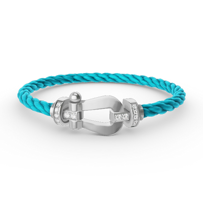 [Angela Jewellery]FORCE GROSSES HUFEISEN-HALBDIAMANTARMBAND SILBER