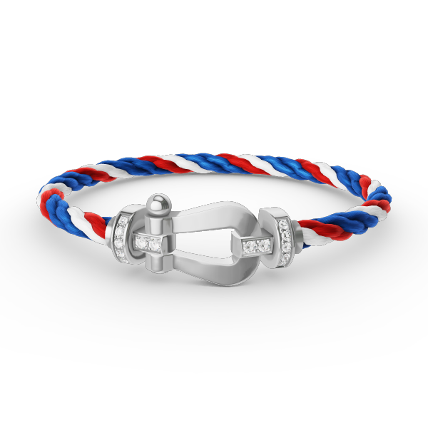 [Angela Jewellery]FORCE GROSSES HUFEISEN-HALBDIAMANTARMBAND SILBER
