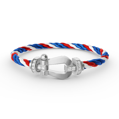 [Angela Jewellery]FORCE GROSSES HUFEISEN-HALBDIAMANTARMBAND SILBER