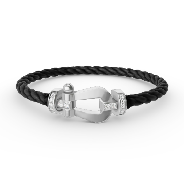 [Angela Jewellery]FORCE GROSSES HUFEISEN-HALBDIAMANTARMBAND SILBER
