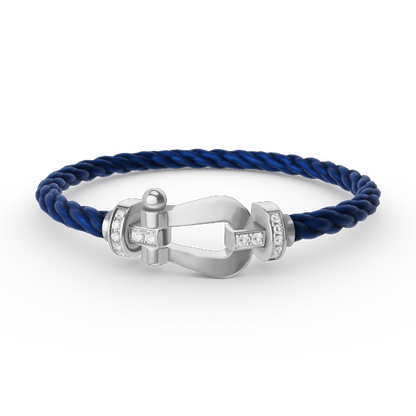 [Angela Jewellery]FORCE GROSSES HUFEISEN-HALBDIAMANTARMBAND SILBER