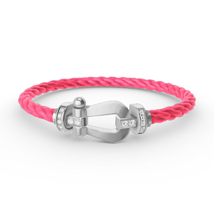 [Angela Jewellery]FORCE GROSSES HUFEISEN-HALBDIAMANTARMBAND SILBER