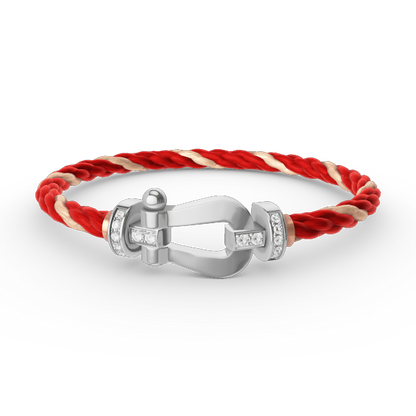 [Angela Jewellery]FORCE GROSSES HUFEISEN-HALBDIAMANTARMBAND SILBER