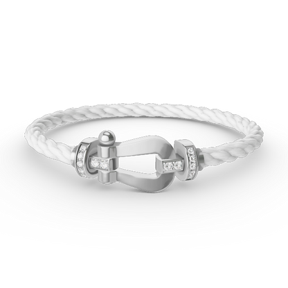 [Angela Jewellery]FORCE GROSSES HUFEISEN-HALBDIAMANTARMBAND SILBER