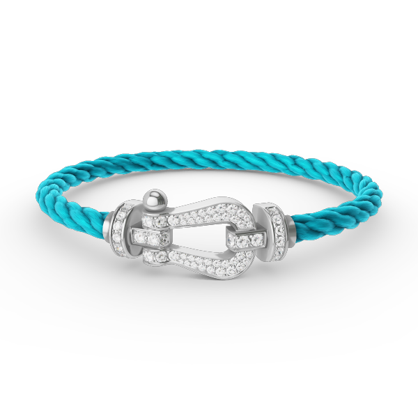 [Angela Jewellery]FORCE GROSSES HUFEISENARMBAND MIT VOLLMUNDDIAMANTEN, SILBER 