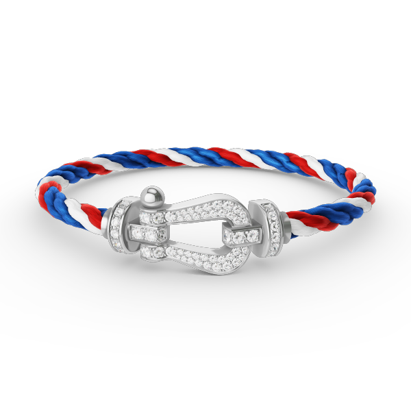 [Angela Jewellery]FORCE GROSSES HUFEISENARMBAND MIT VOLLMUNDDIAMANTEN, SILBER 
