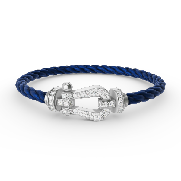 [Angela Jewellery]FORCE GROSSES HUFEISENARMBAND MIT VOLLMUNDDIAMANTEN, SILBER 