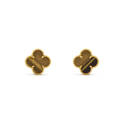 [Angela Schmuck]CLOVER MEDIUM 1 MOTIFS TIGER EYE OHRRINGE