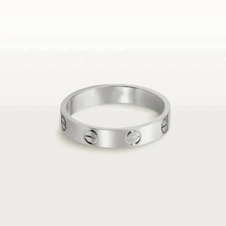 [Angela Schmuck]Liebesring 4mm 1 Diamant Silber