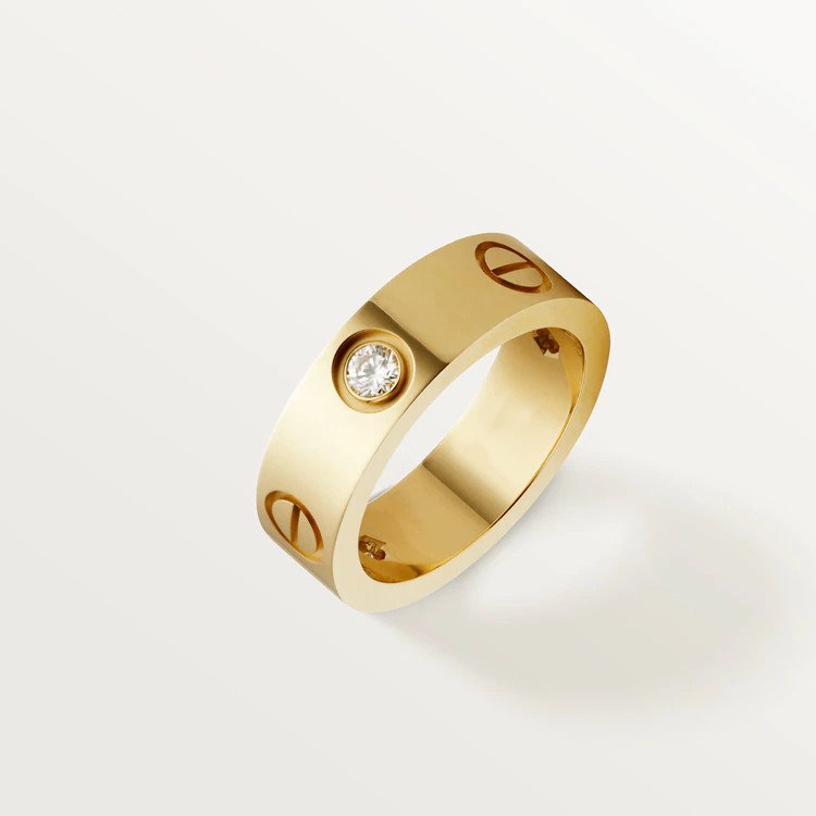 [アンジェラジュエリー]ラブリング 5.5mm 3ダイヤモンド ピンクゴールド