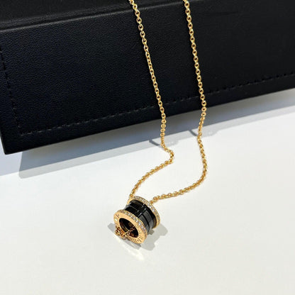 [Angela Schmuck]ZERO 1 SCHWARZE KERAMIK DIAMANT ROSGOLD HALSKETTE